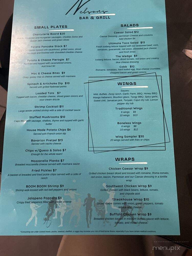 Nelson's Bar & Grill - Canton, OH menu_pic