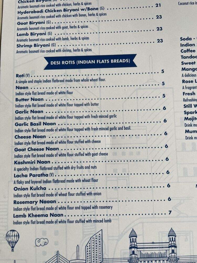 Mumbai Maskaa - Montclair, NJ menu_pic