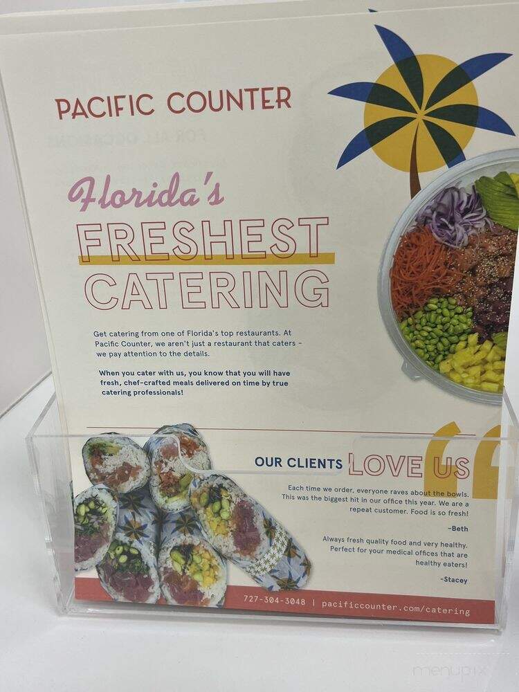 Pacific Counter - Sarasota, FL menu_pic