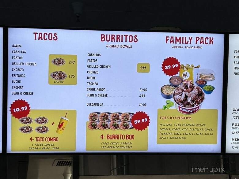El Gallo Giro - Van Nuys, CA menu_pic