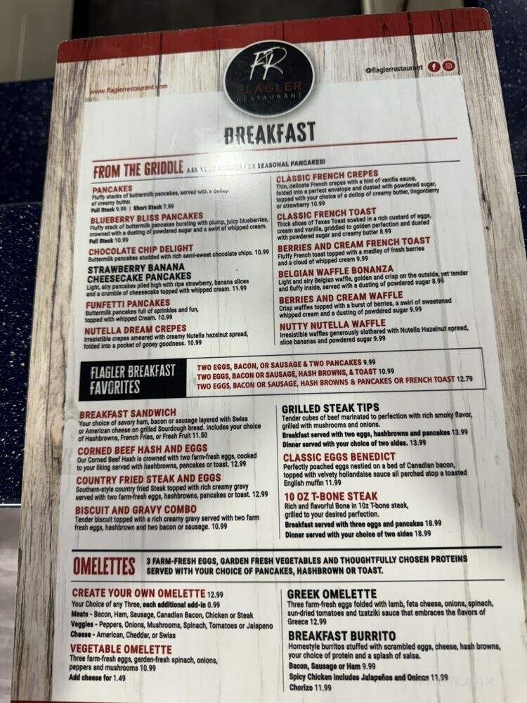 The Flagler Restaurant - Homestead, FL menu_pic