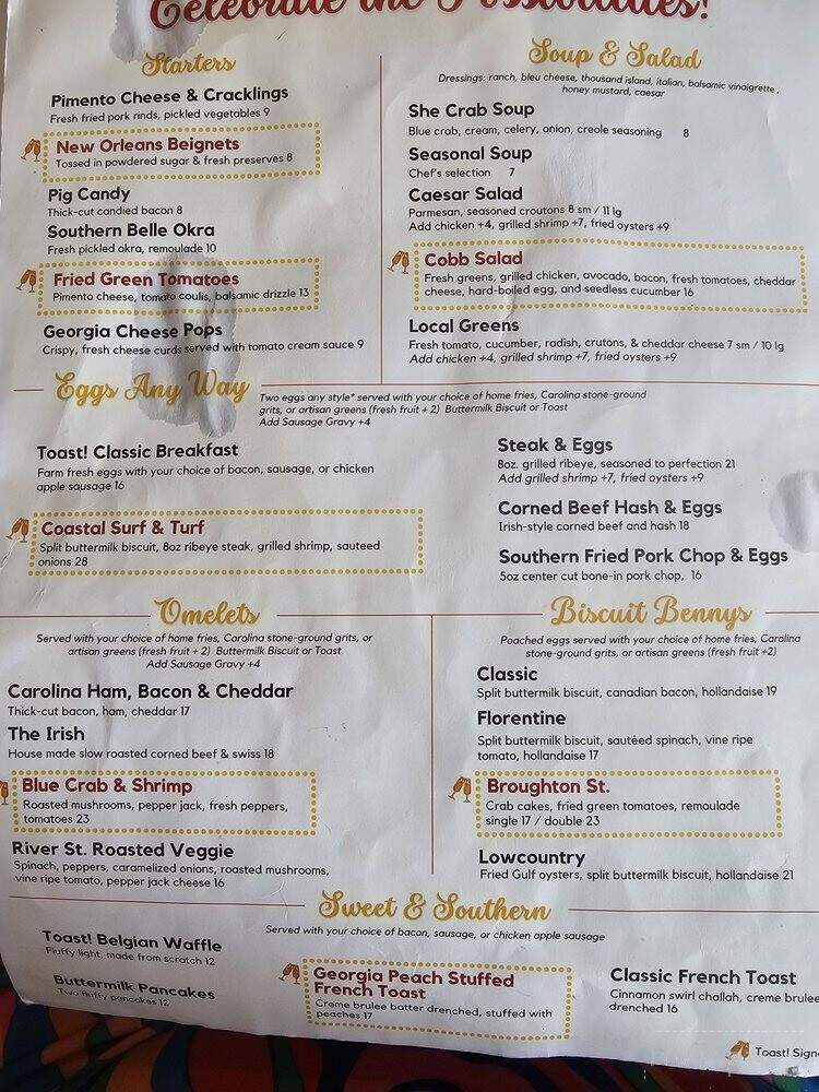 Toast! All Day - Savannah, GA menu_pic