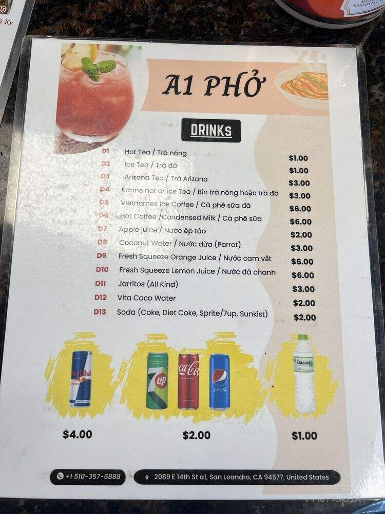 A1 Pho - San Leandro, CA menu_pic