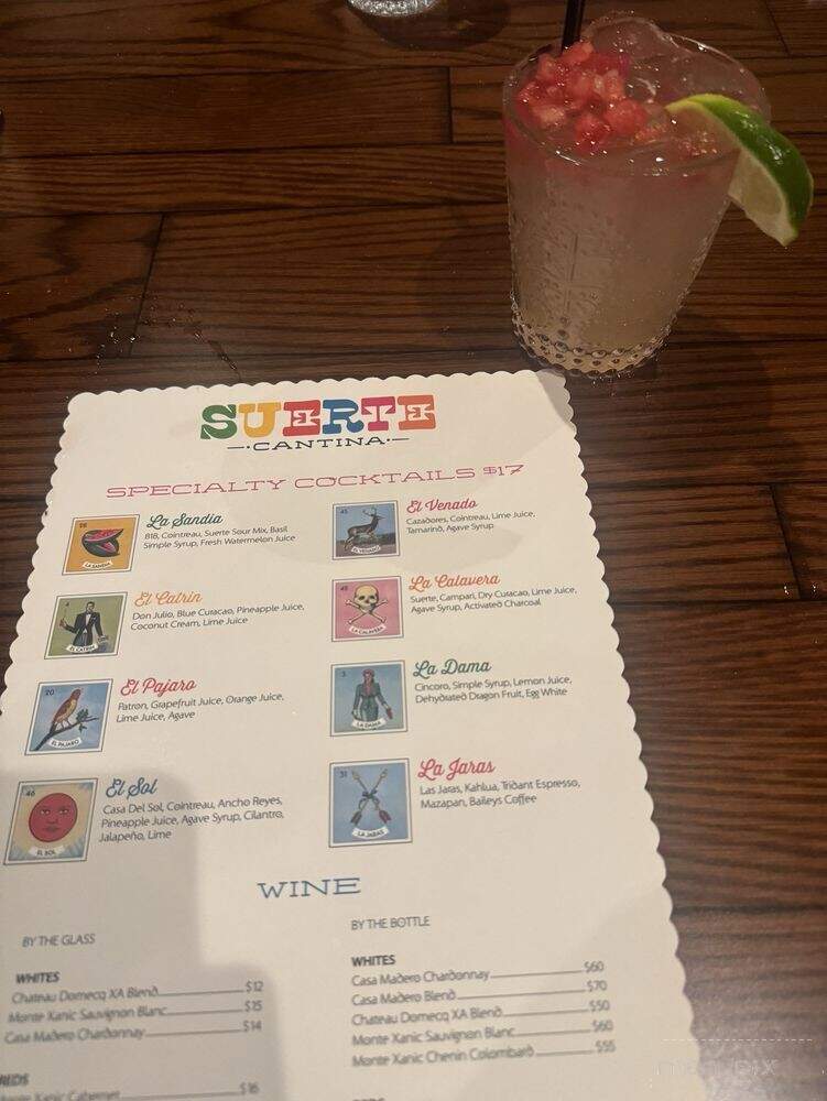 Suerte Cantina - El Cajon, CA menu_pic