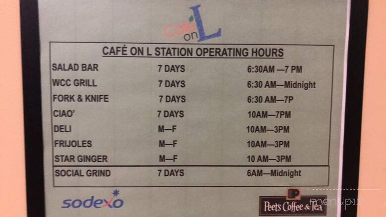 Cafe on L - Sacramento, CA menu_pic