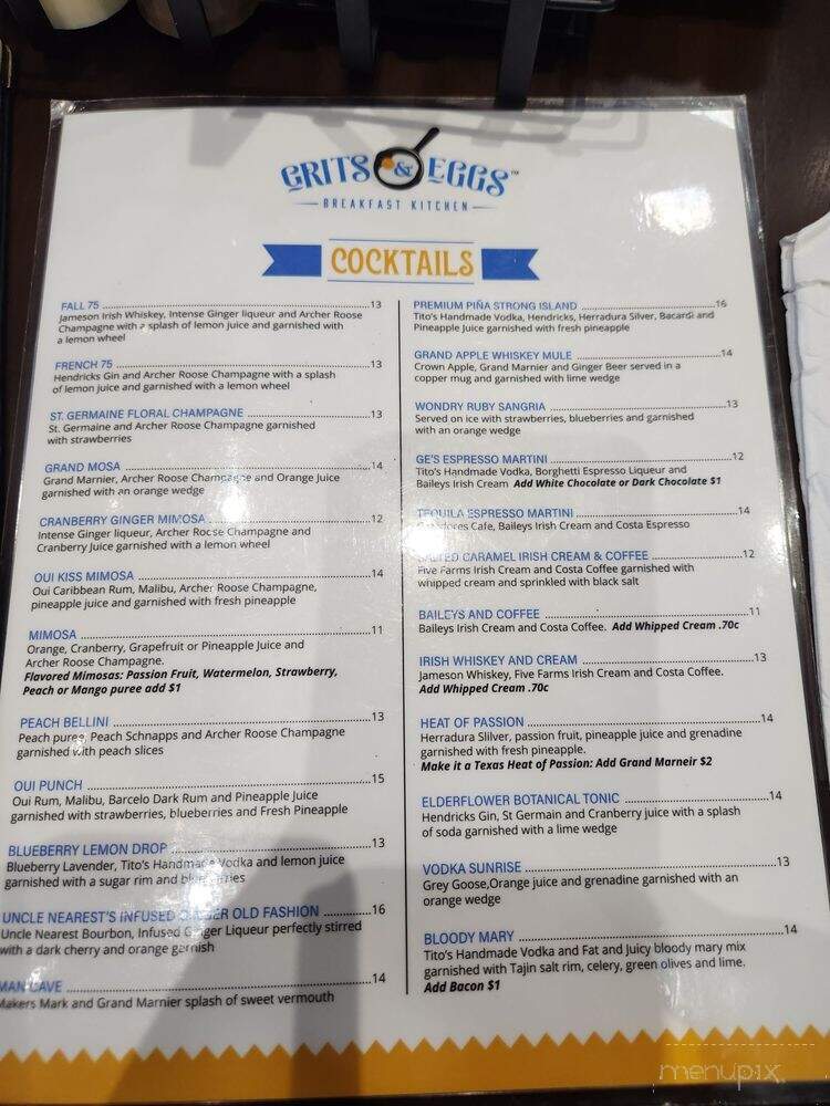 Grits & Eggs Breakfast Kitchen - Marietta, GA menu_pic
