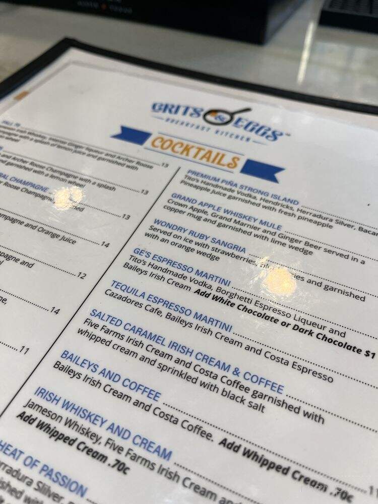 Grits & Eggs Breakfast Kitchen - Marietta, GA menu_pic