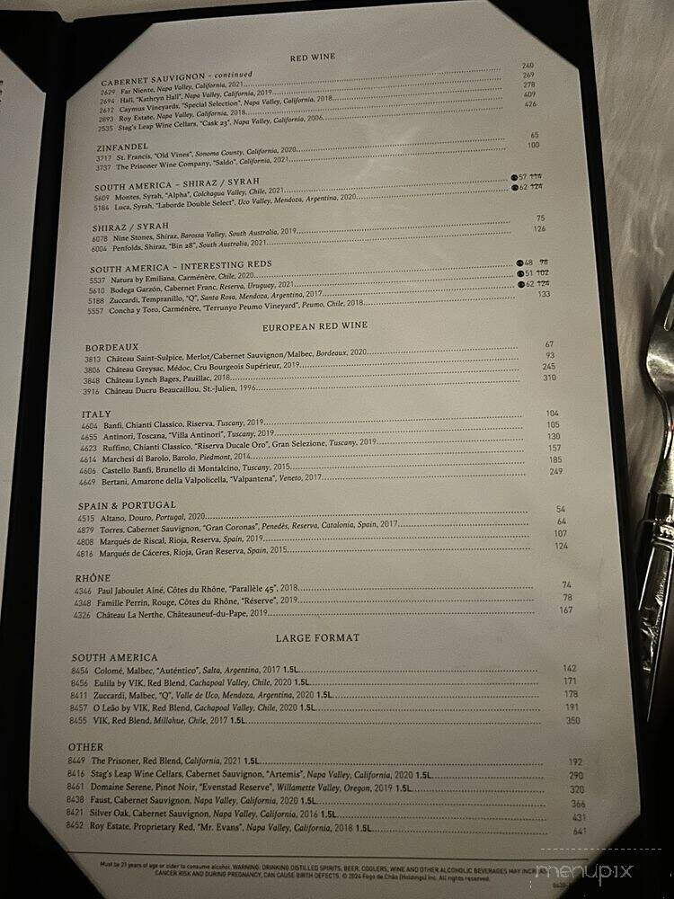 Fogo de Chao Brazilian Steakhouse - Emeryville, CA menu_pic