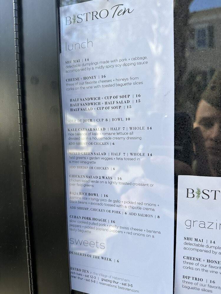 Bistro Ten - Beaufort, SC menu_pic