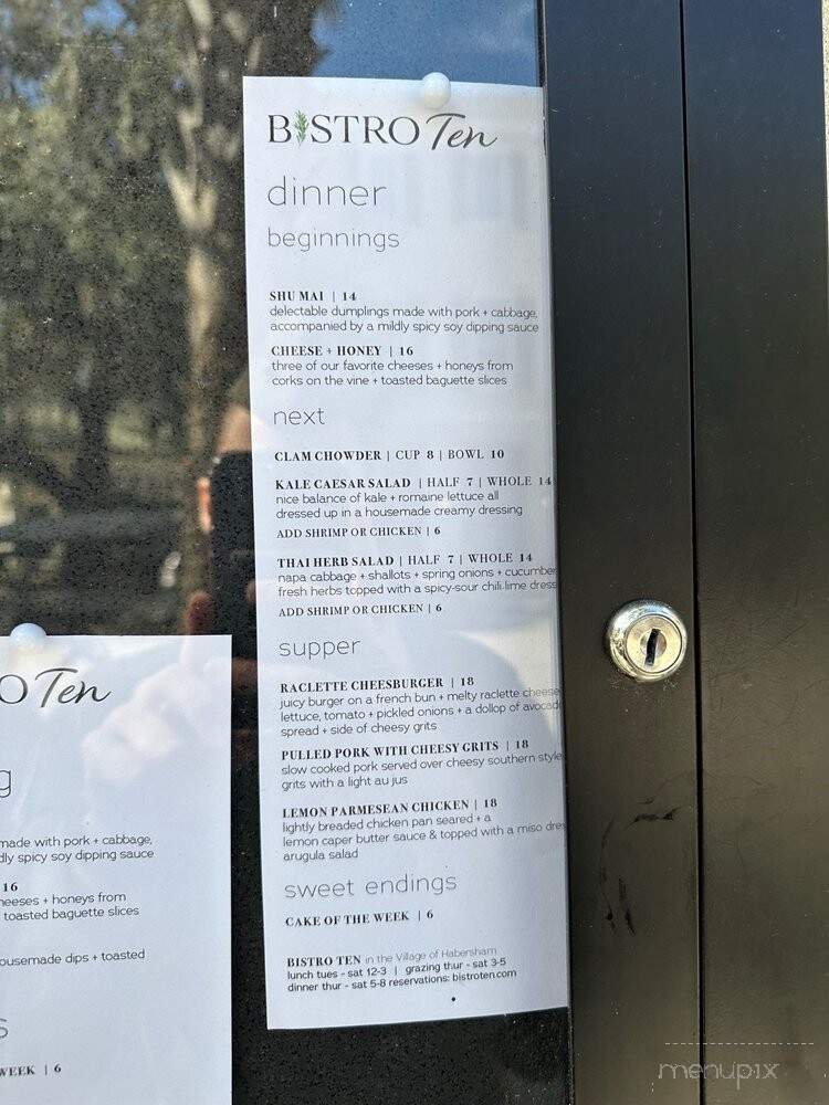 Bistro Ten - Beaufort, SC menu_pic