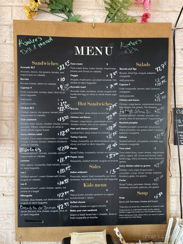 Karlee's Deli & Market - Kensington, MD menu_pic
