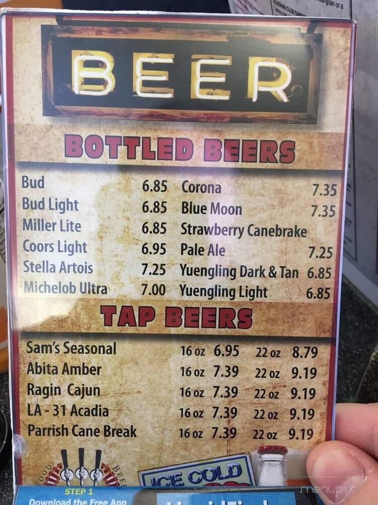 Acadiana Tap House - Lafayette, LA menu_pic