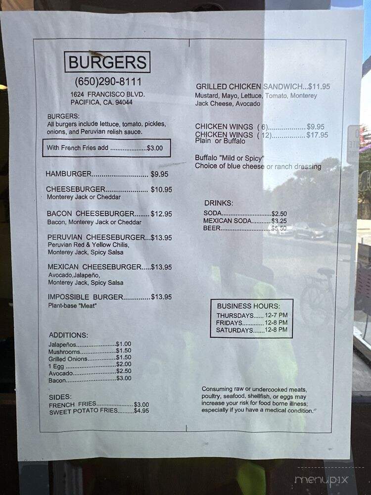 Loco Burger - Pacifica, CA menu_pic