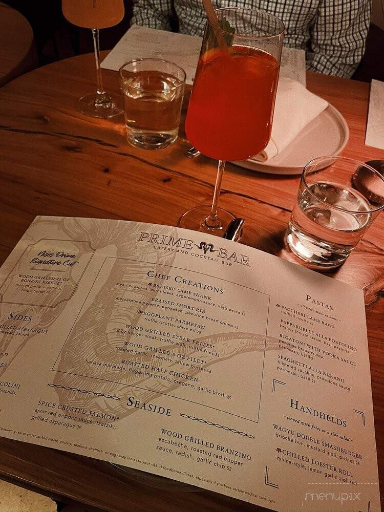 Prime Bar - Chicago, IL menu_pic