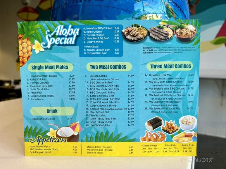 J&L Hawaiian BBQ - San Luis Obispo, CA menu_pic