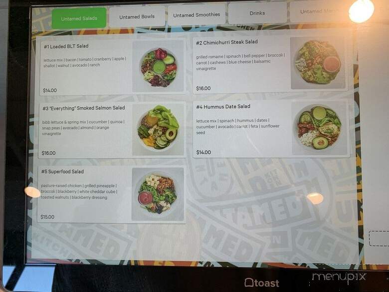 Untamed Kitchen - Omaha, NE menu_pic