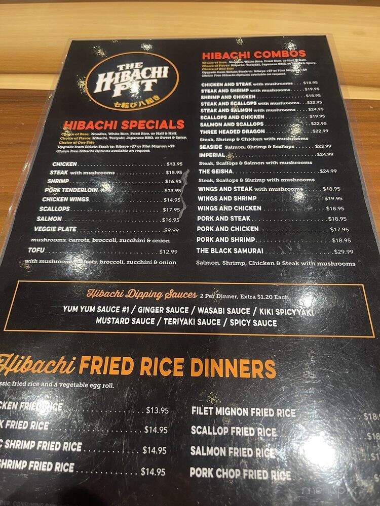 The Hibachi Pit - Concord, NC menu_pic