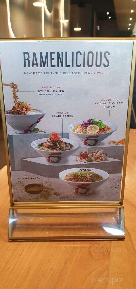 Midori Ramen - Vaughan, ON menu_pic