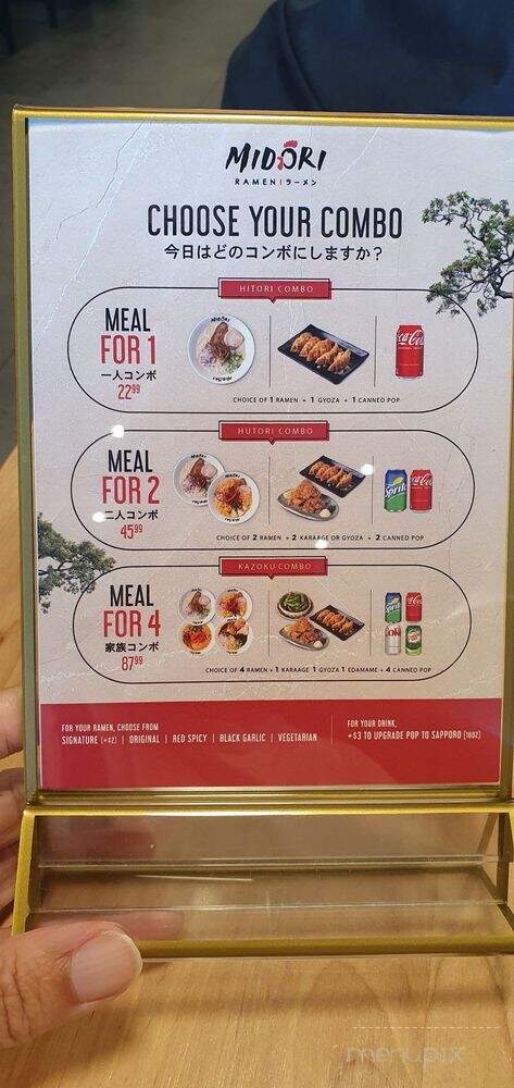 Midori Ramen - Vaughan, ON menu_pic