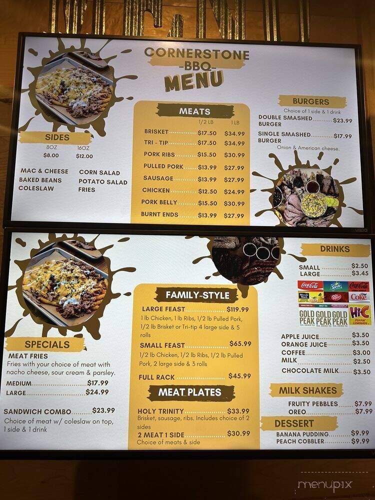 Cornerstone BBQ - Redlands, CA menu_pic