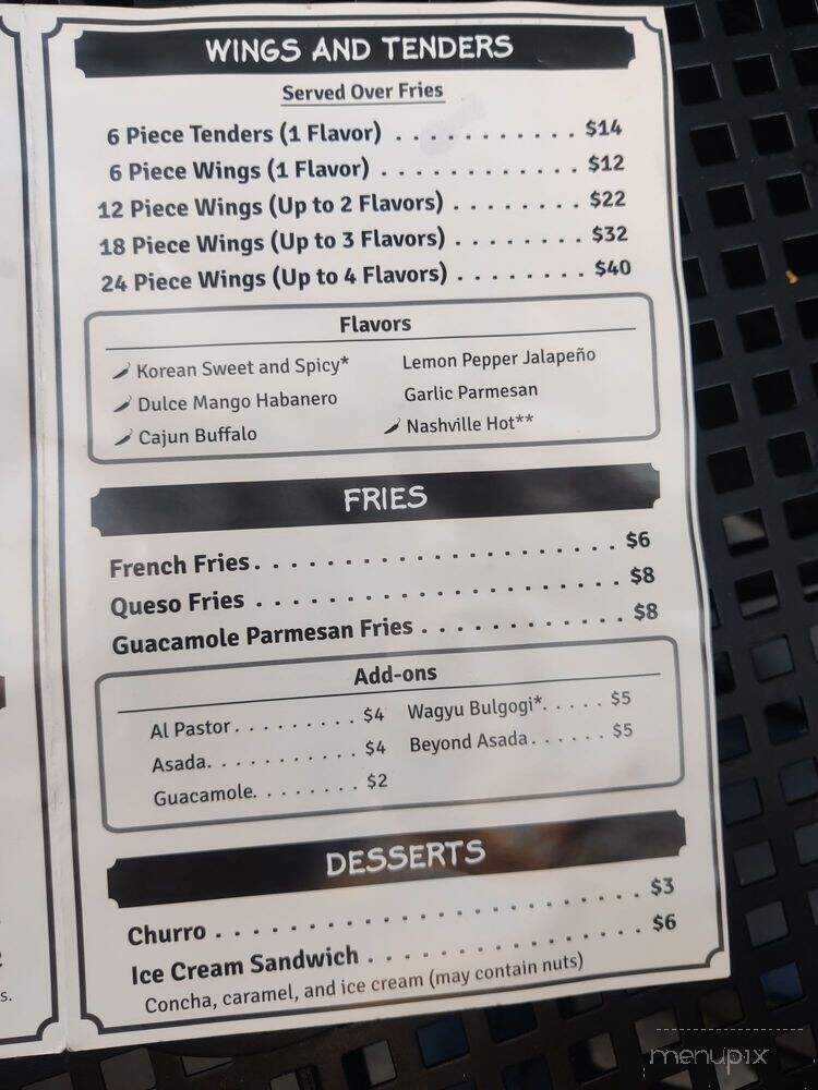 La Borracha Hamburgerseria - El Monte, CA menu_pic