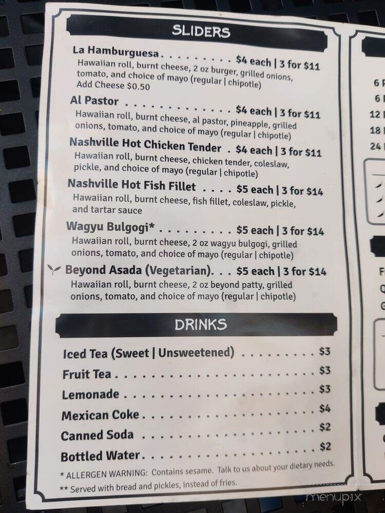 La Borracha Hamburgerseria - El Monte, CA menu_pic