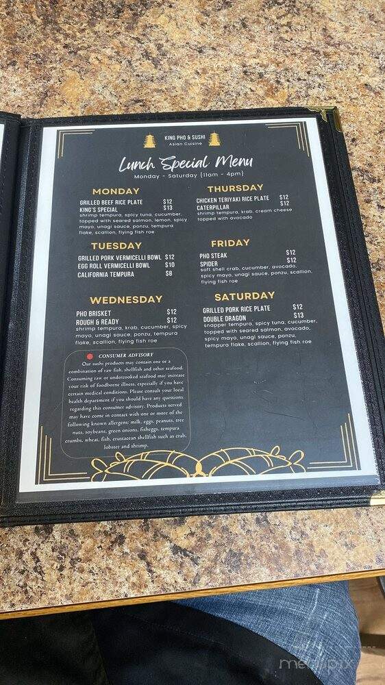 King Pho and Sushi - Roseburg, OR menu_pic