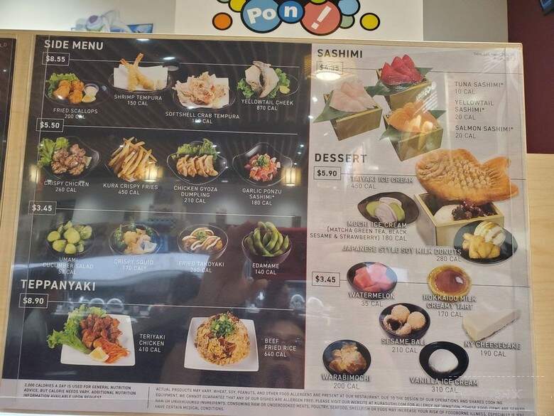 Kura Revolving Sushi Bar - Naperville, IL menu_pic