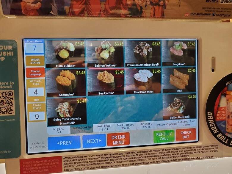 Kura Revolving Sushi Bar - Naperville, IL menu_pic