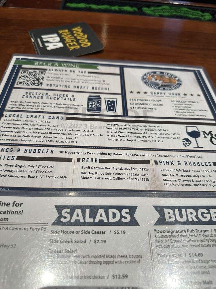 Dog and Duck - Moncks Corner, SC menu_pic