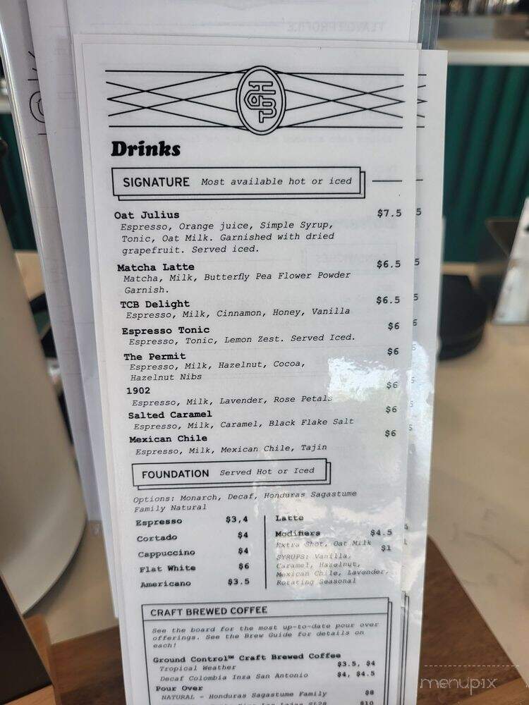 Trellis Coffee Bar - Augusta, GA menu_pic