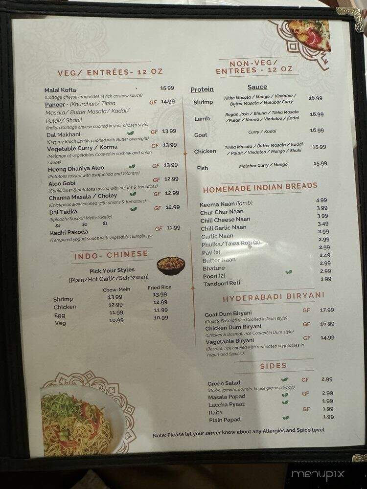 Curry and Tikka - Nashville, TN menu_pic