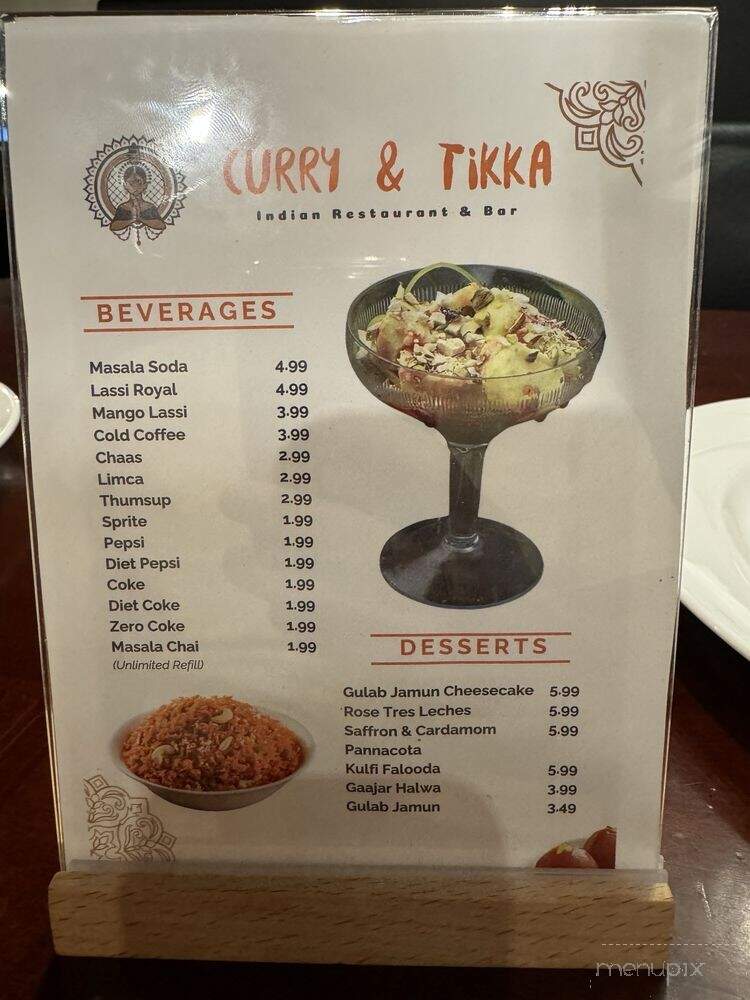 Curry and Tikka - Nashville, TN menu_pic