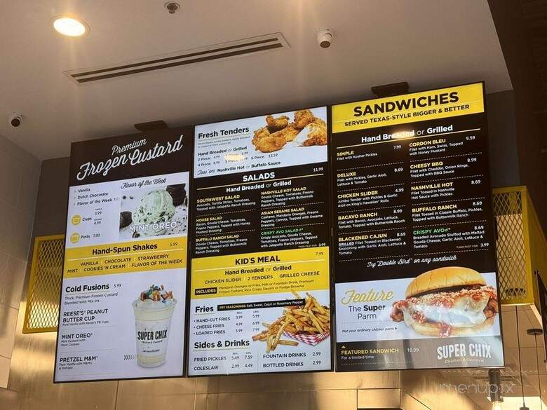 Super Chix - Charlotte, NC menu_pic
