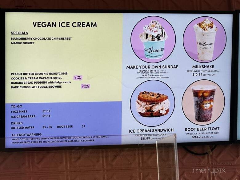 Van Leeuwen Ice Cream - Brooklyn, NY menu_pic