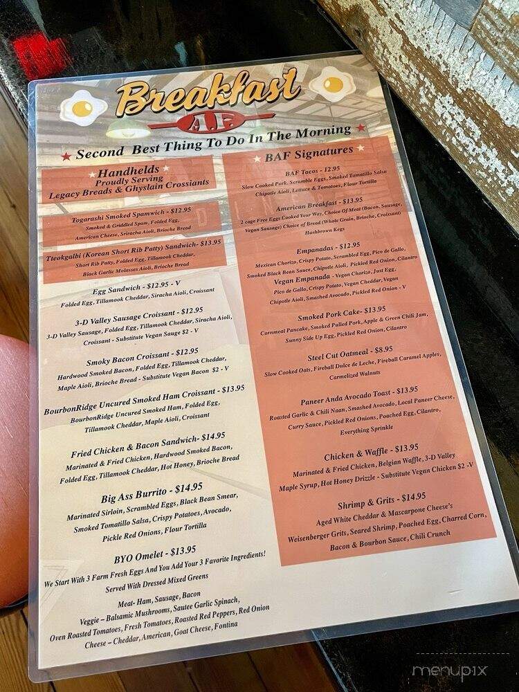 Breakfast AF - Louisville, KY menu_pic