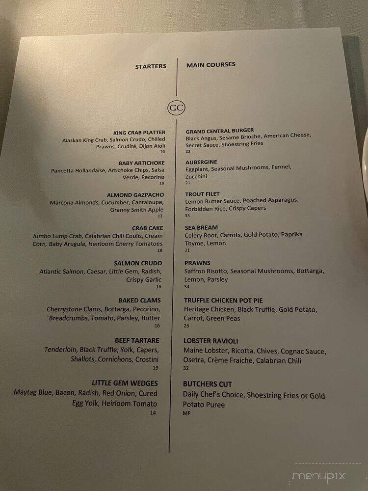 Grand Central by Nuno Grullon - Miami, FL menu_pic