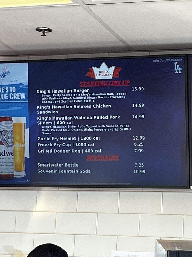 King's Hawaiian Grill - Los Angeles, CA menu_pic