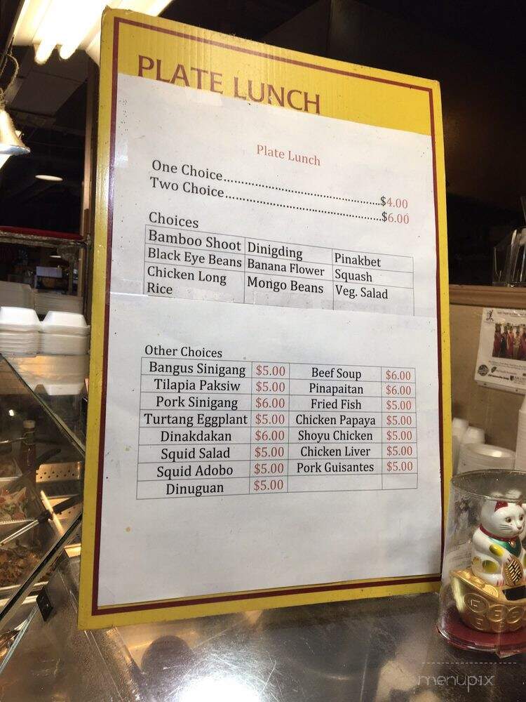 H & J Cafe Filipino and Local Cuisine - Honolulu, HI menu_pic