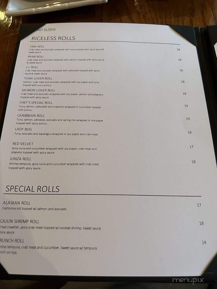 Maji Sushi - Dallas, TX menu_pic