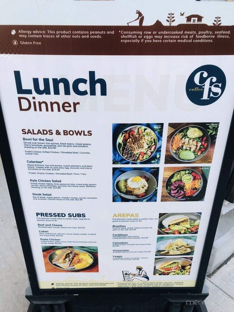 CFS Coffee - Oviedo, FL menu_pic