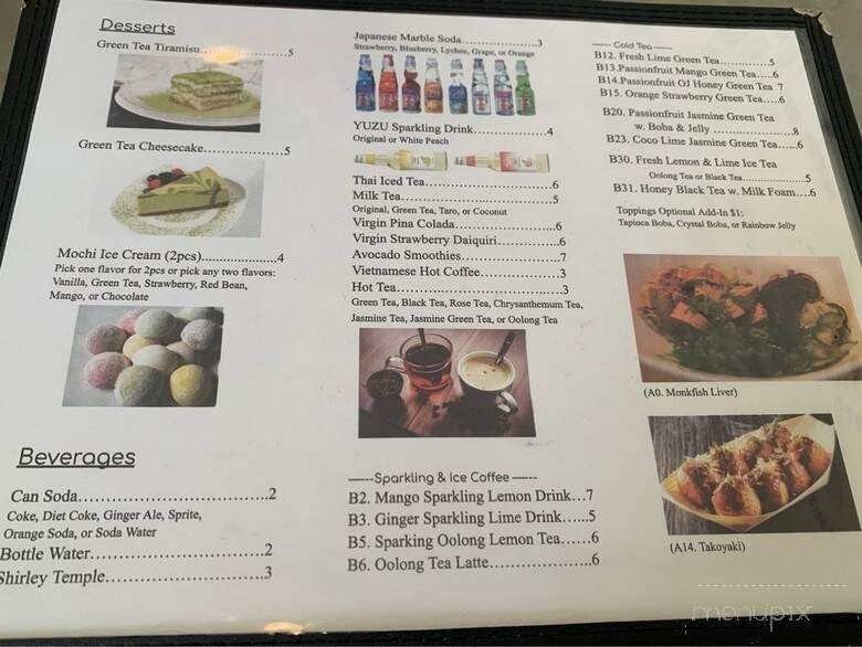 MOJO Sushi - Wakefield, MA menu_pic