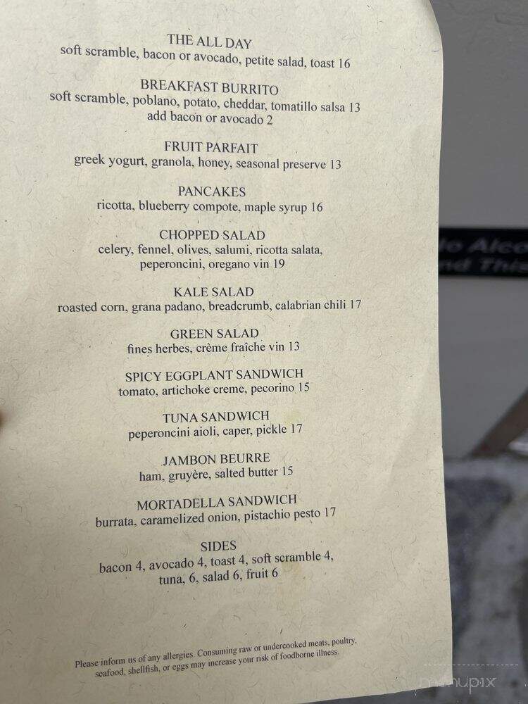 Cafe Telegrama - Los Angeles, CA menu_pic
