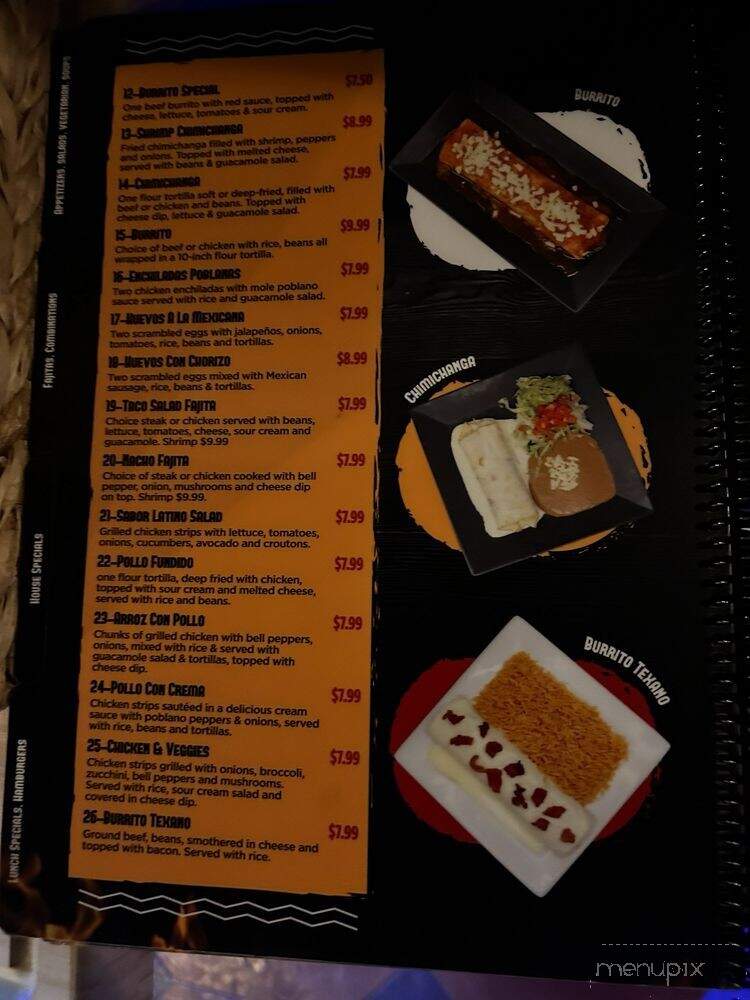 Sabor Latino Grill - Richburg, SC menu_pic