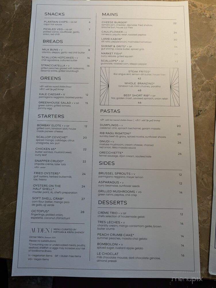 Auden - Houston, TX menu_pic