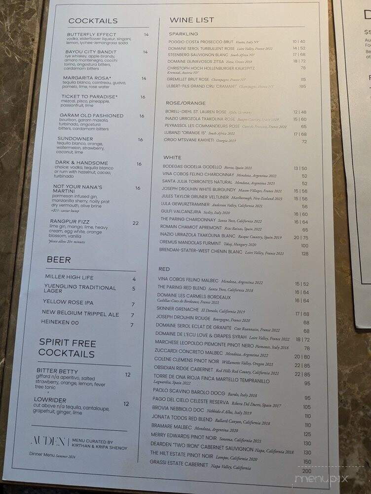 Auden - Houston, TX menu_pic