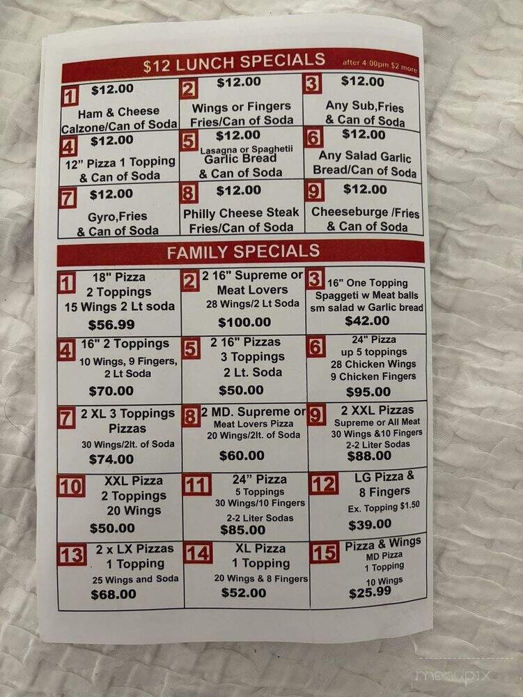 Pizza Mia and More - Las Vegas, NV menu_pic