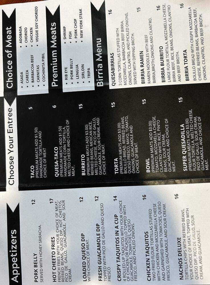 Taqueros Taste Of Mexico - Bremerton, WA menu_pic