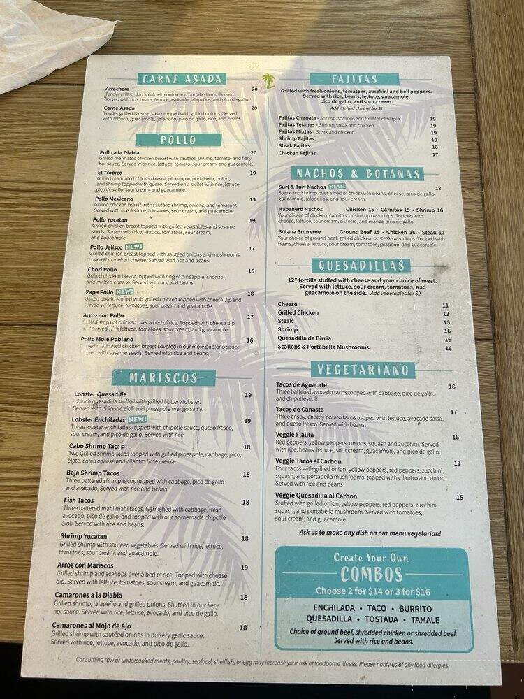 Sayulita Cocina Mexicana - Milford Charter Township, MI menu_pic
