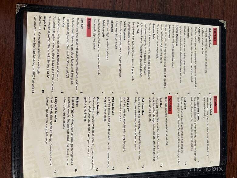 Flying Tiger Thai Restaurant - Castle Hills, TX menu_pic